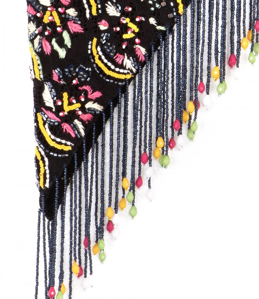 EMBROIDERED LACE BANDANA