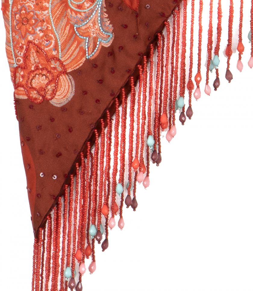 PRINTED AND EMBROIDERED BANDANA