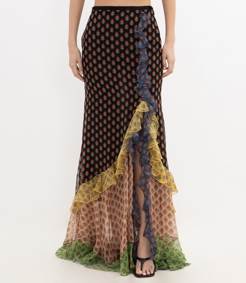 LONG SKIRT WITH RUFFLES