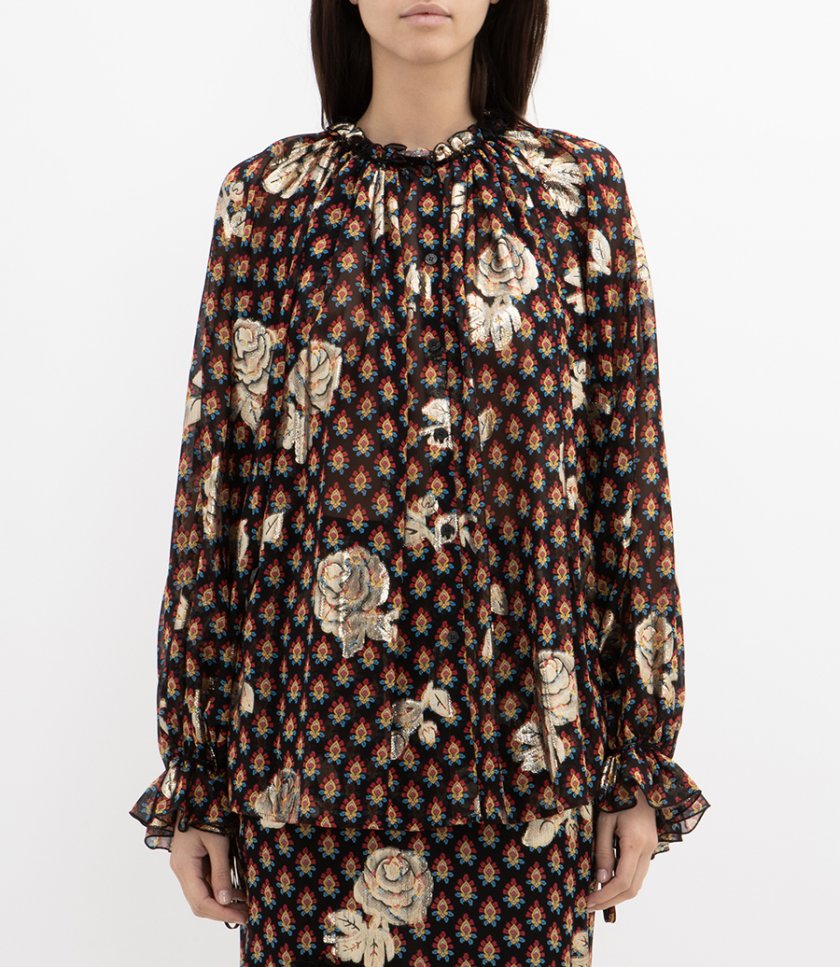 SHIRT WITH FIL COUPE ROSES