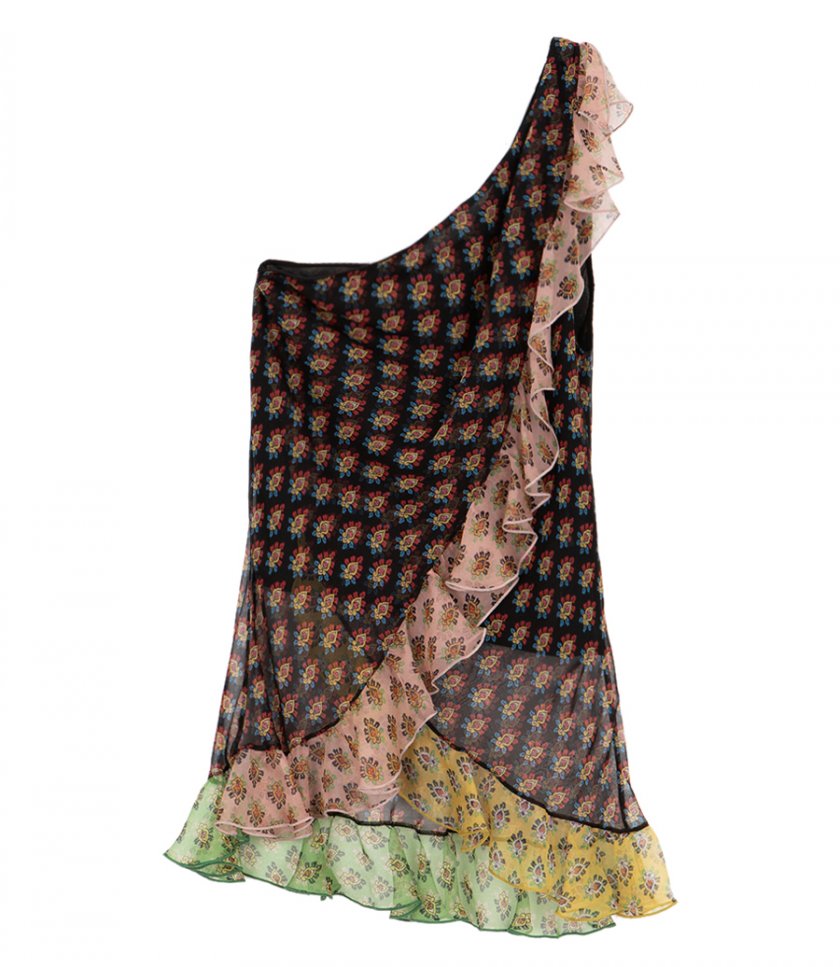 CLOTHES - WOMENS ONE-SHOULDER TOP WITH RUFFLES