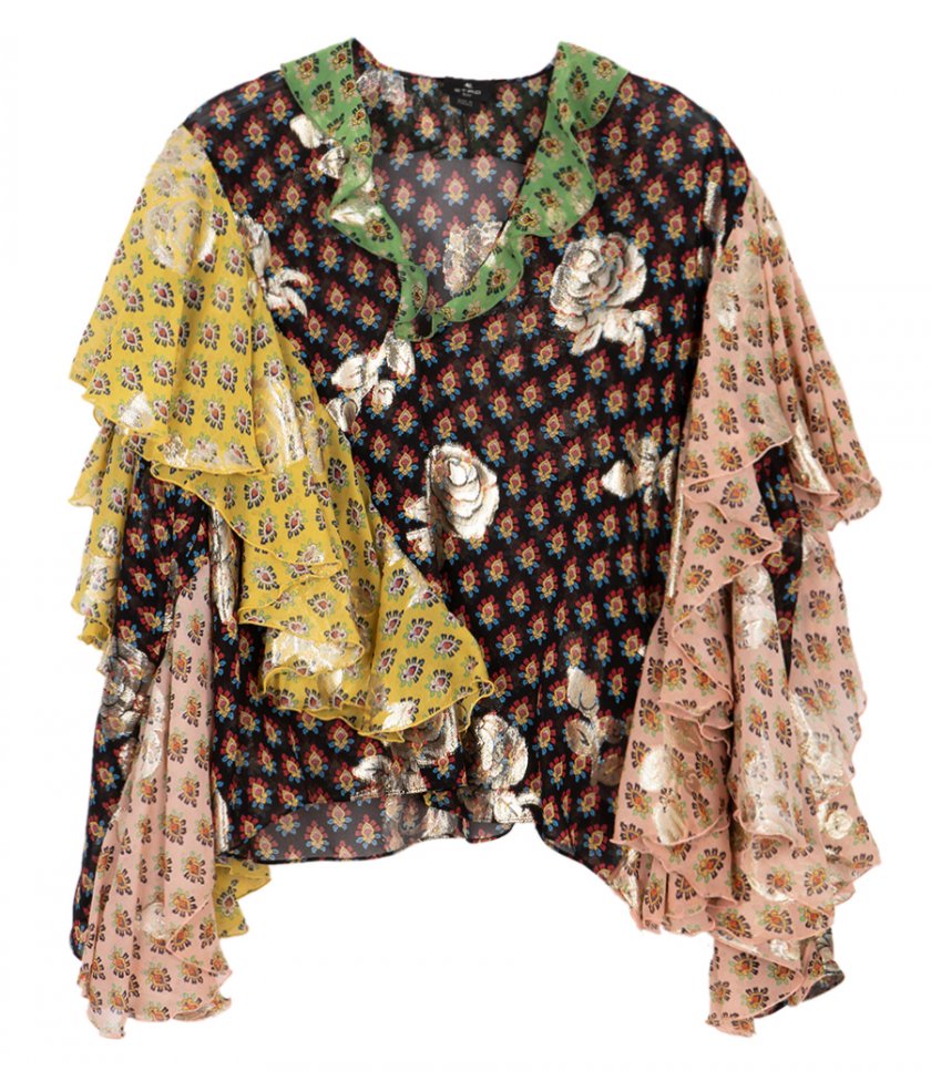 CLOTHES - TOP WITH FIL COUPE ROSES