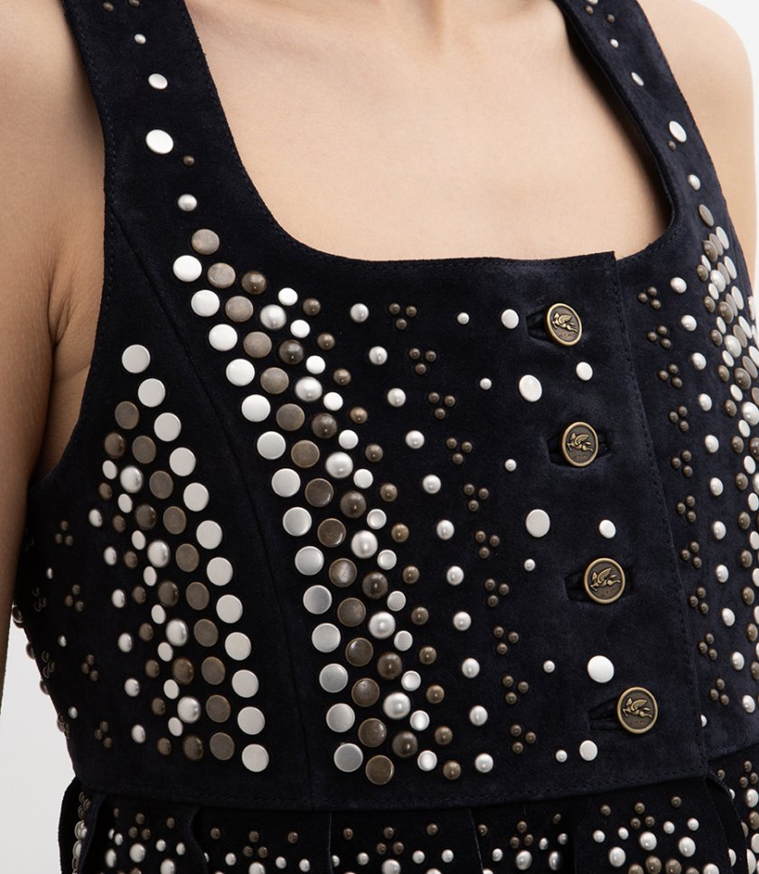 CROPPED WAISTCOAT WITH STUDS