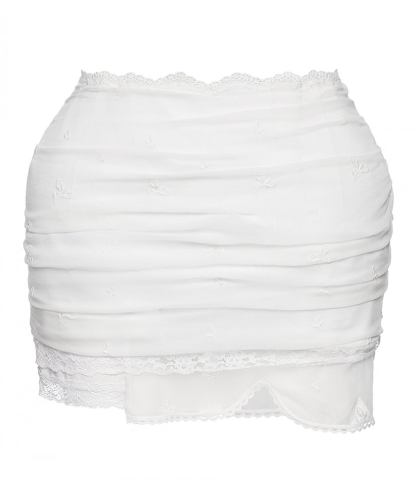 CLOTHES - DRAPED MINI SKIRT WITH LACE