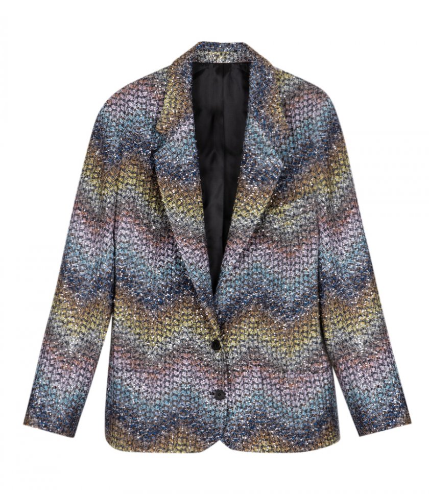 JACKETS - VISCOSE LAME WITH SEQUINS BLAZER