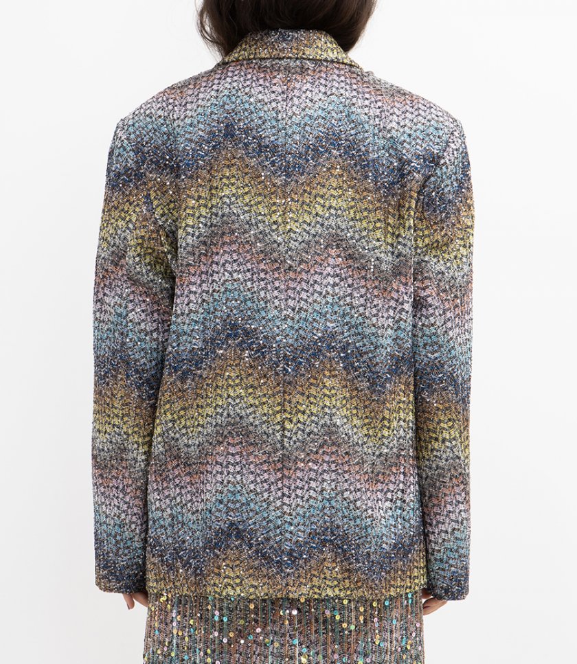 VISCOSE LAME WITH SEQUINS BLAZER
