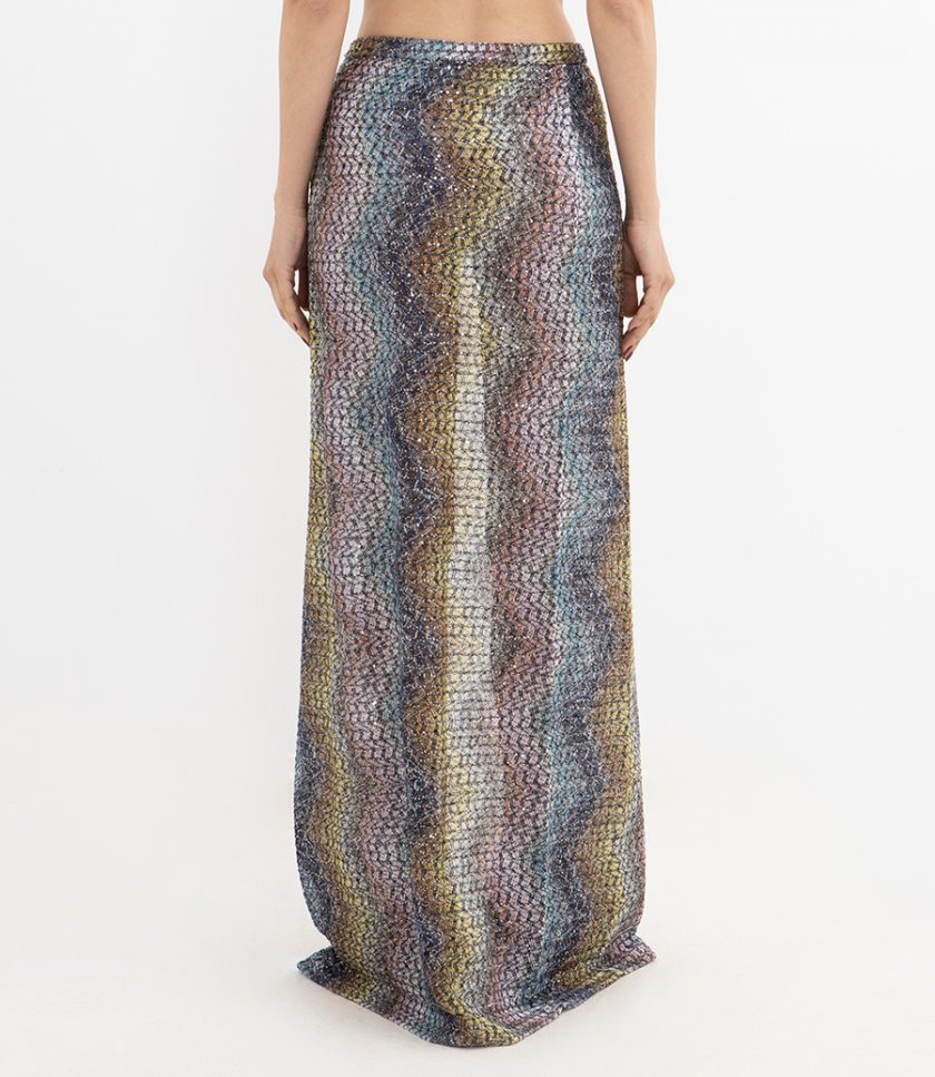 ZIGZAG MOTIF LONG SKIRT