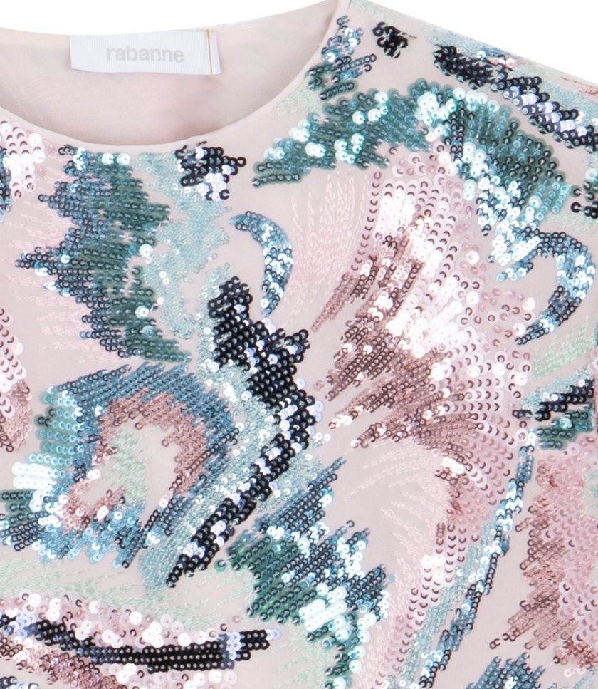SEQUINS DETAILED LS TOP
