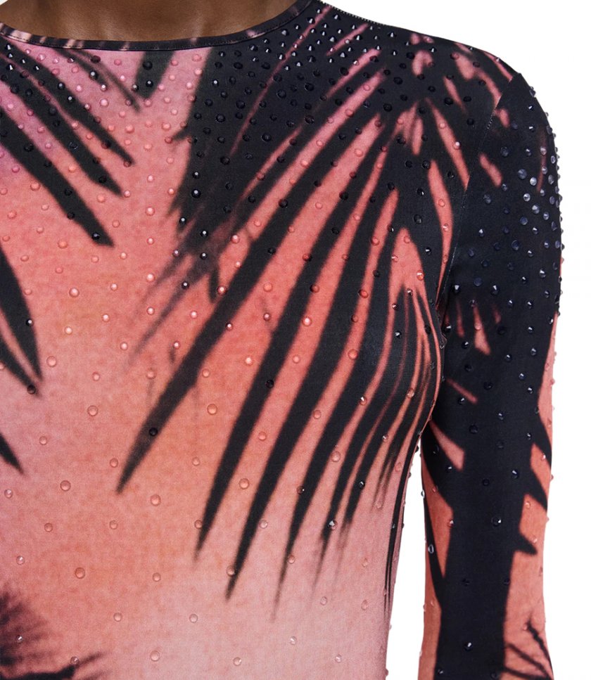 THUNDERSTORM PRINT MAXI DRESS
