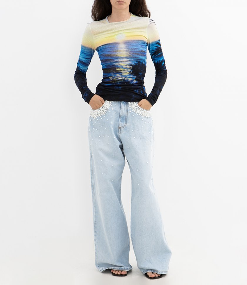 SUNSET PRINT LS TOP