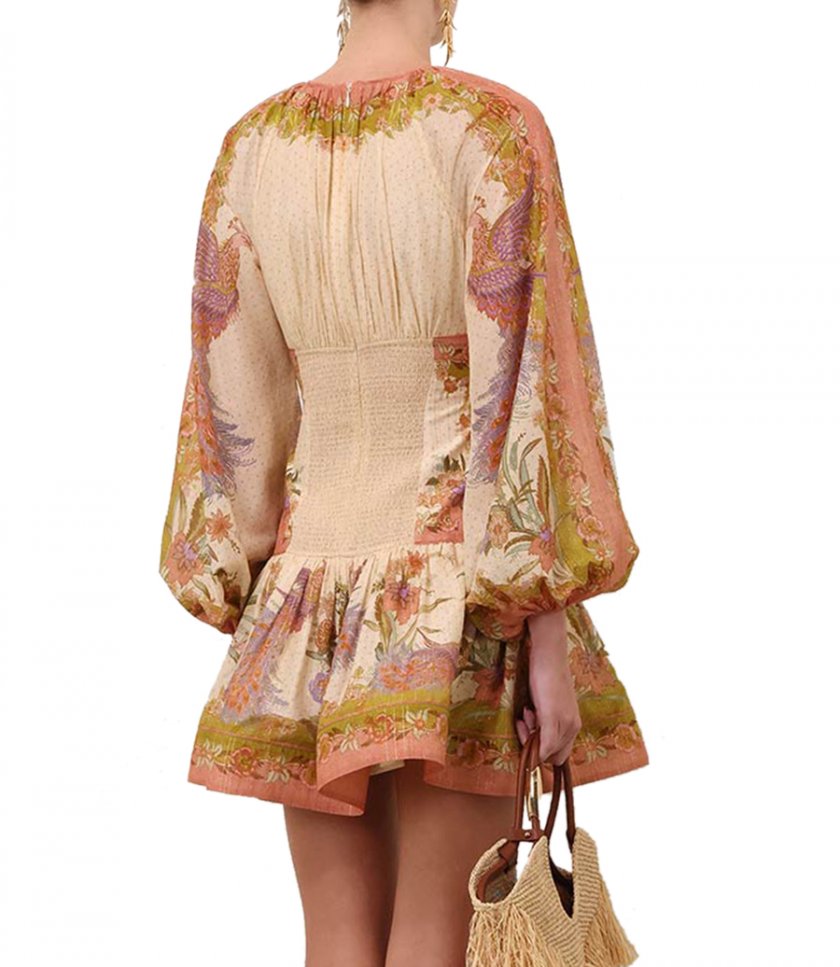 green mini dress women Darling Daisy Floral Tiered Green Mini Dress