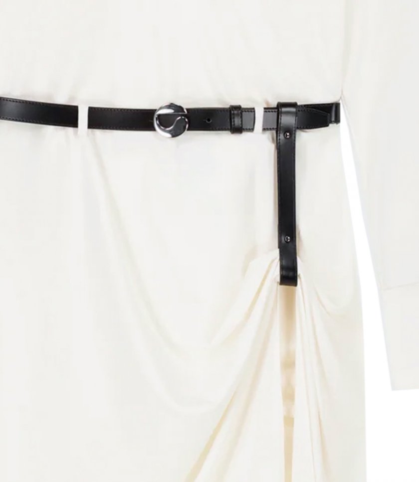 DRAPED BOXY SUSPENDED DRESS