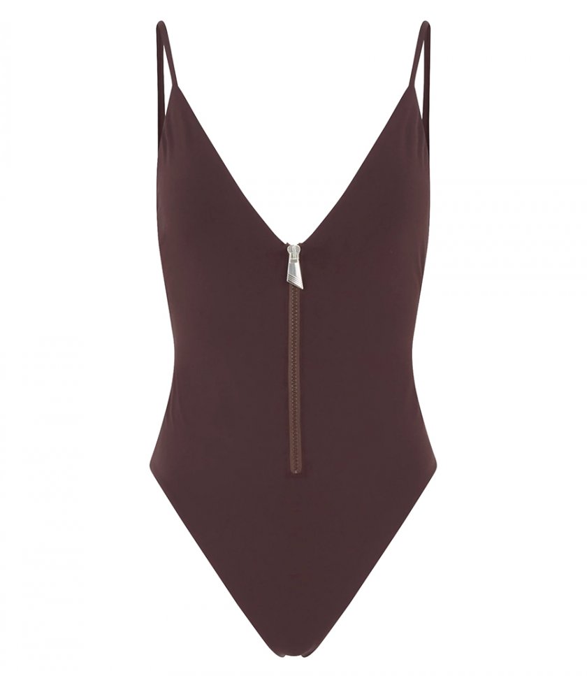 BEACHWEAR - TONAL CHUNKY ZIPPER ONE PIECE