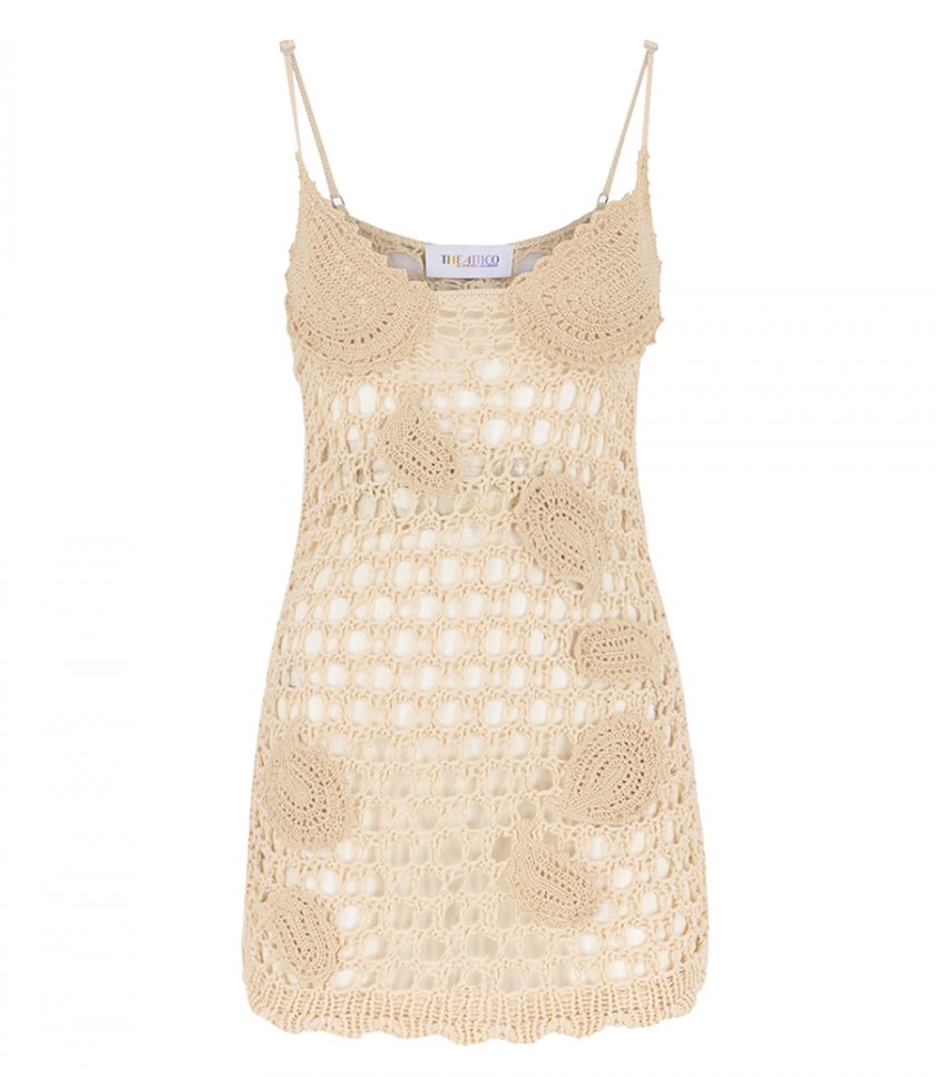 BEACHWEAR - EMBROIDERED DETAILS MINI DRESS