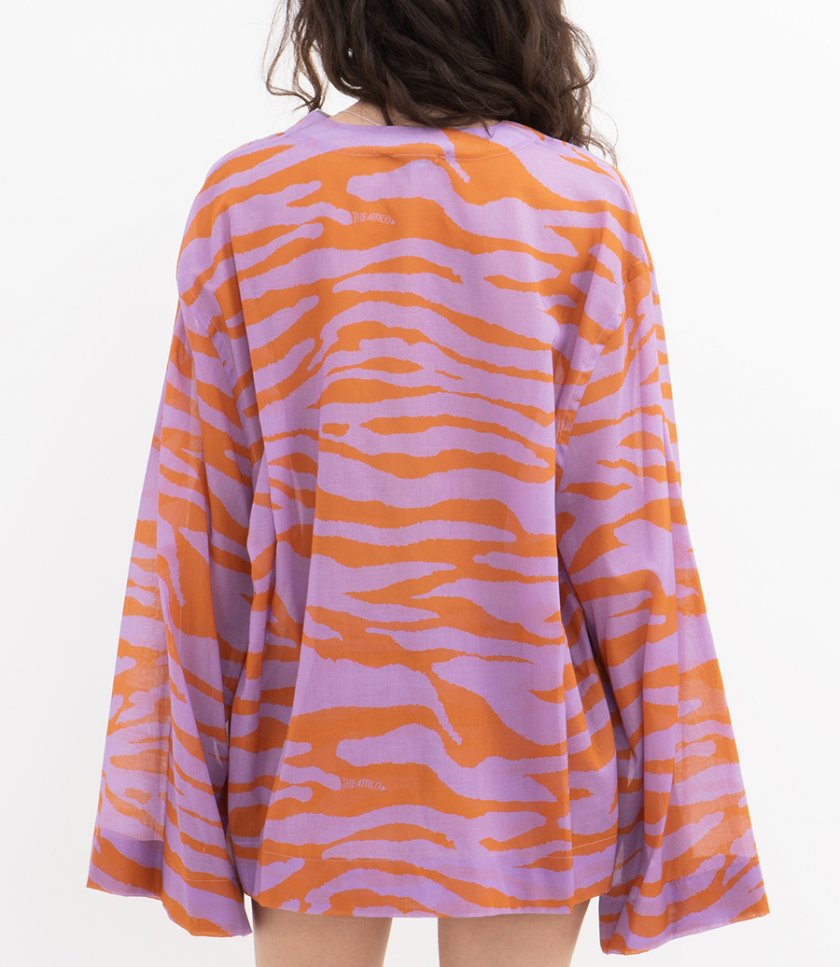 MUSLIN ZEBRA PRINT BLOUSE