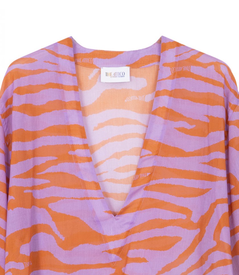 MUSLIN ZEBRA PRINT BLOUSE