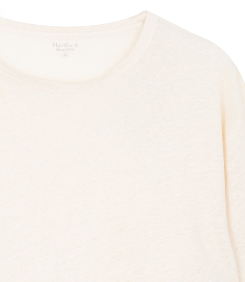 LINEN CREW LS