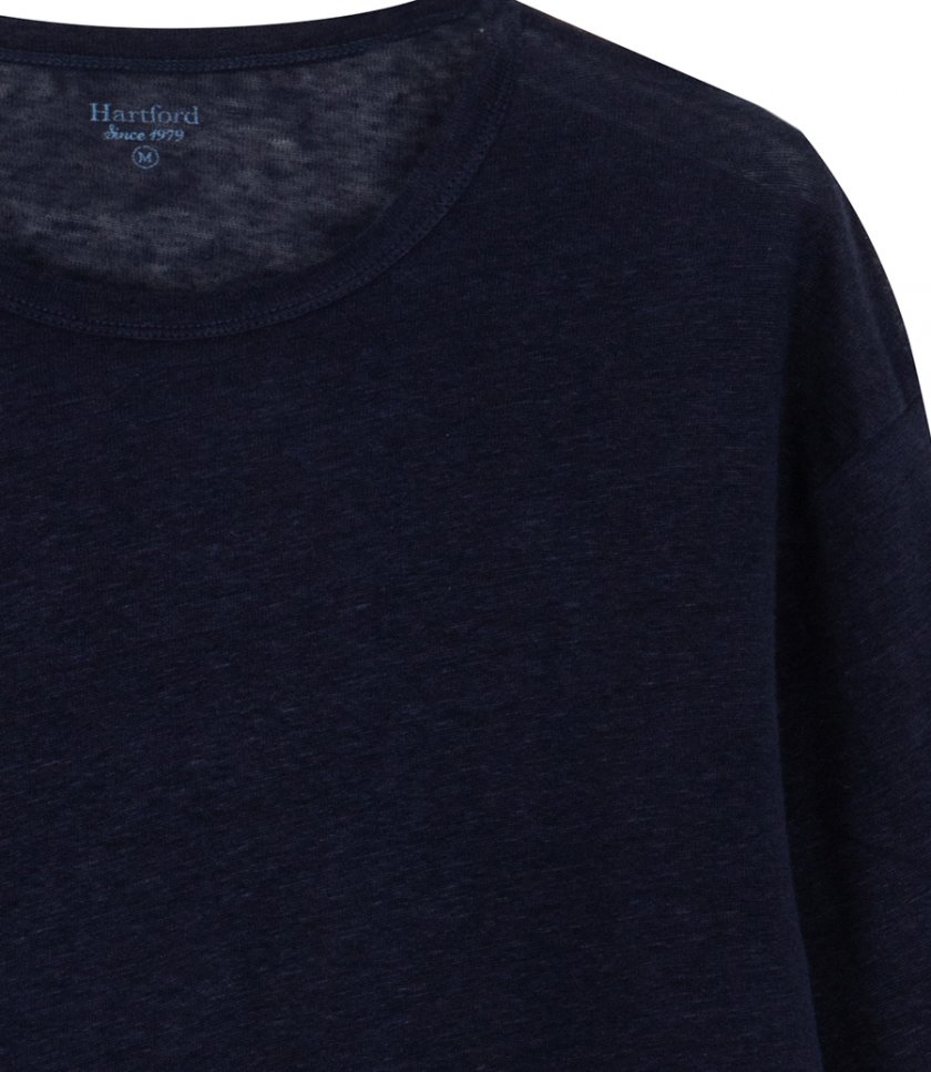 LINEN CREW LS
