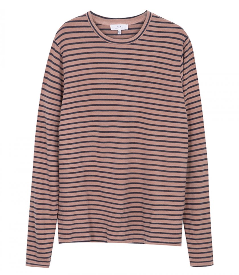 CLOTHES - LS ORGANIC HEMP STRIPE CREW TEE