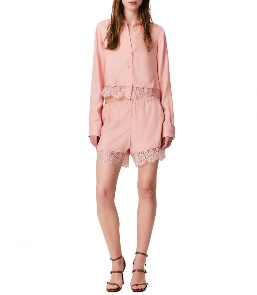 LACE TRIMMED SHORT