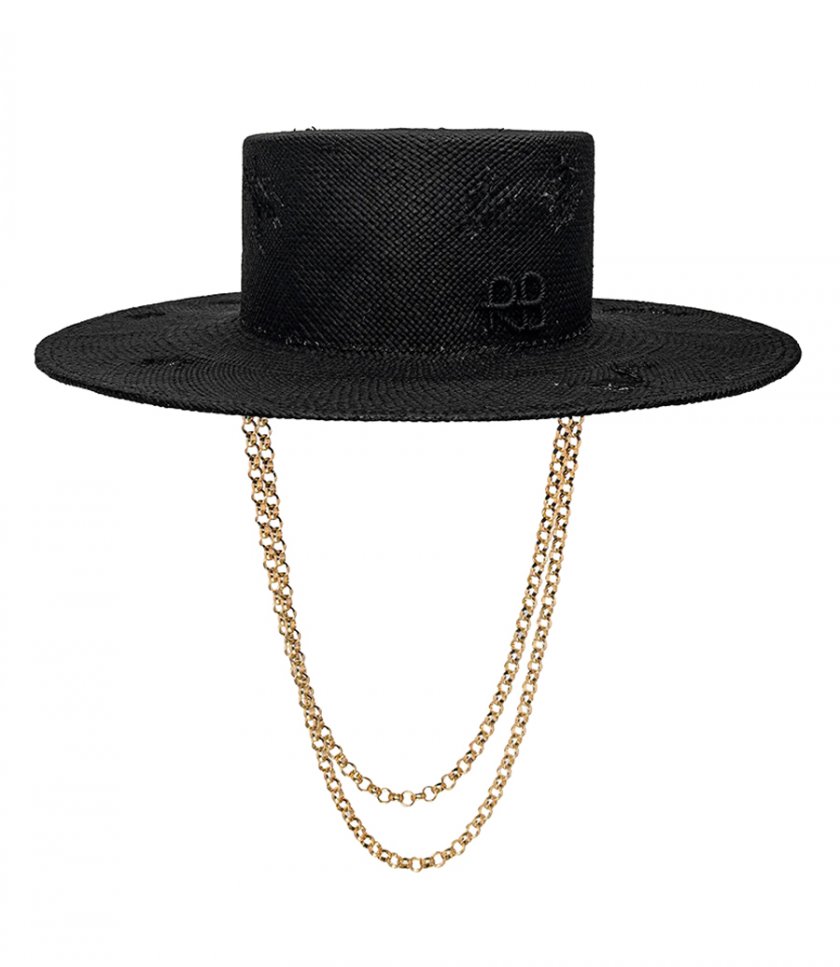 HATS - DOUBLE CHAIN STRAP CANOTIER HAT