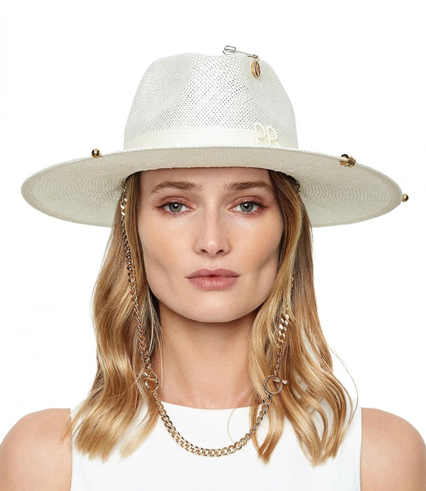 CHAIN STRAP FEDORA HAT