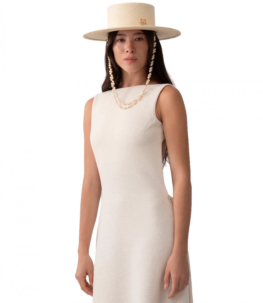 DOUBLE CHAIN STRAP CANOTIER HAT