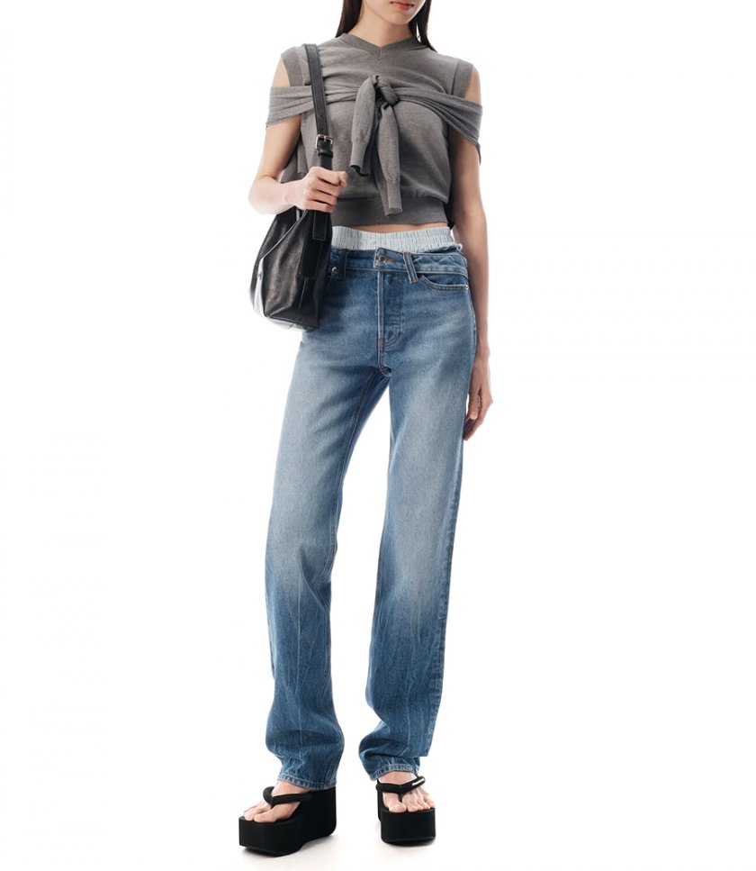 DROP WAISTBAND SLIM JEAN