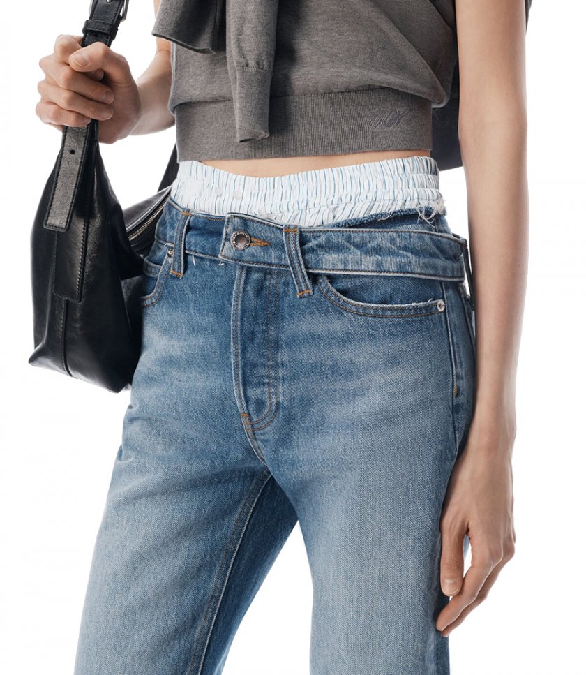 DROP WAISTBAND SLIM JEAN