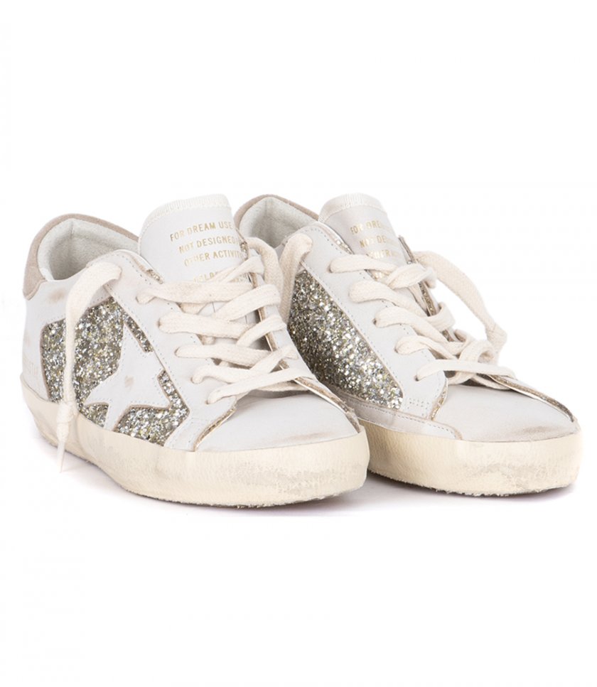 WHITE LEATHER STAR SUPER-STAR
