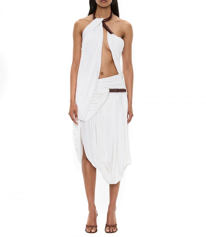 CHIME NECKLACE DRAPE DRESS