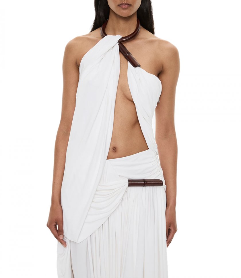 CHIME NECKLACE DRAPE DRESS