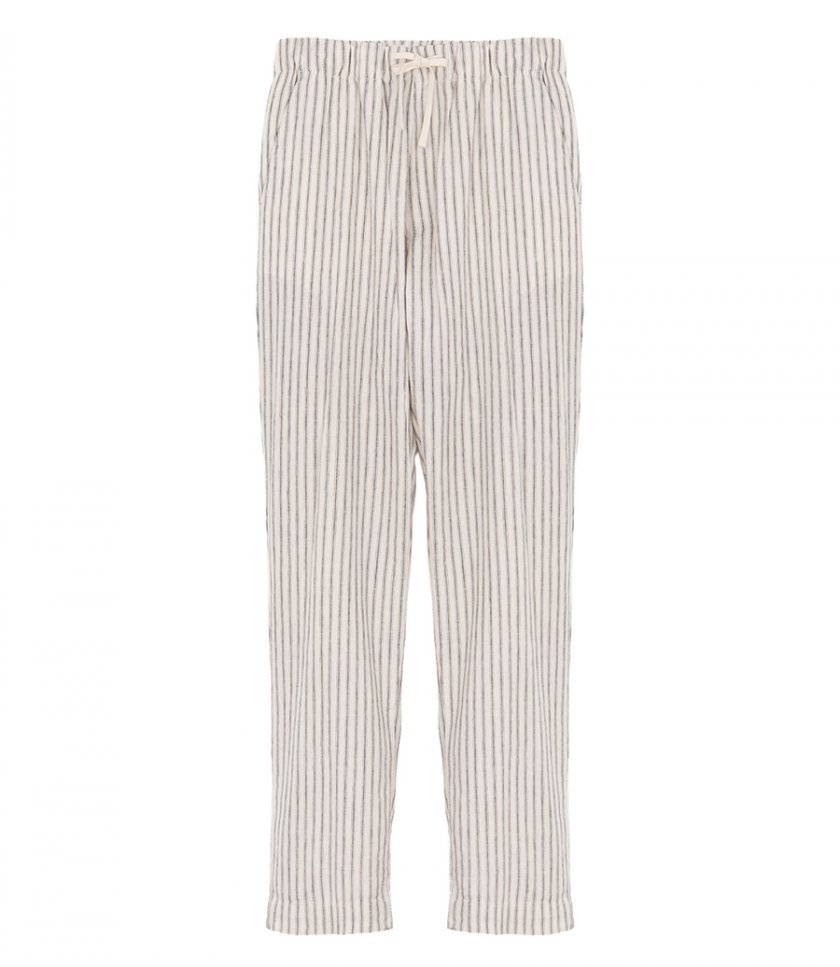 CLOTHES - LINEN STRIPE JOGGY PANTS