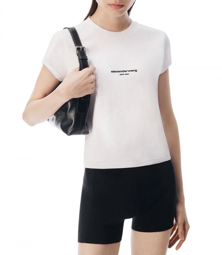 LOGO PRINT FITTED TEE