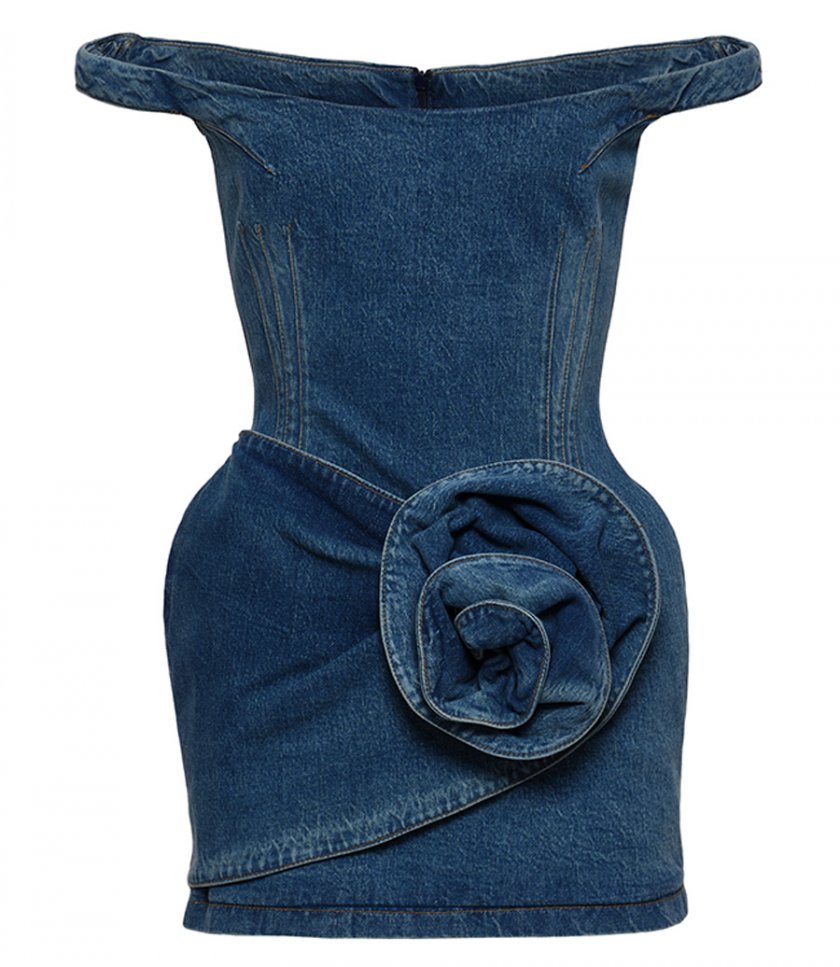 JUST IN - SCULPTED FLOWER MINI DRESS