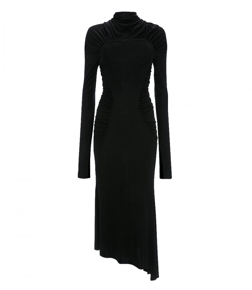 JUST IN - HIGH NECK MIDI DRESS