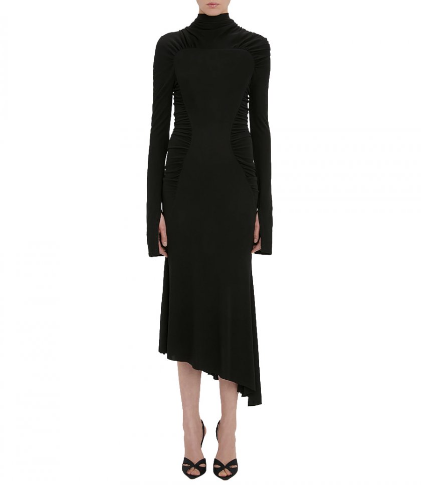 HIGH NECK MIDI DRESS
