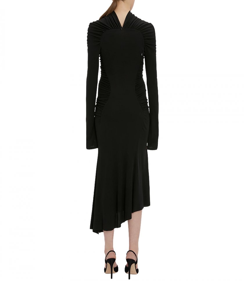 HIGH NECK MIDI DRESS