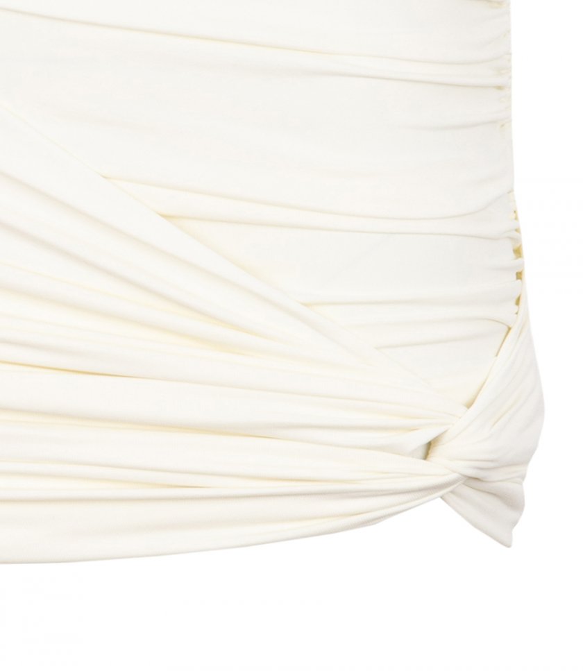 DRAPED MINI SWIM SKIRT
