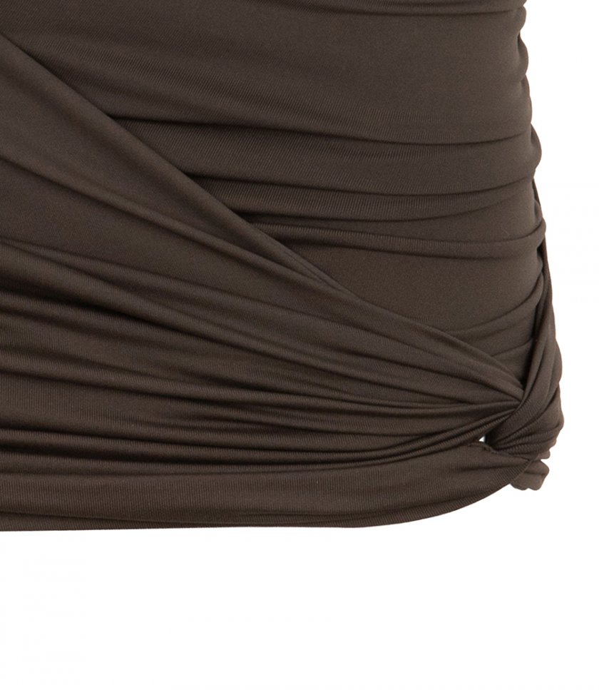 DRAPED MINI SWIM SKIRT