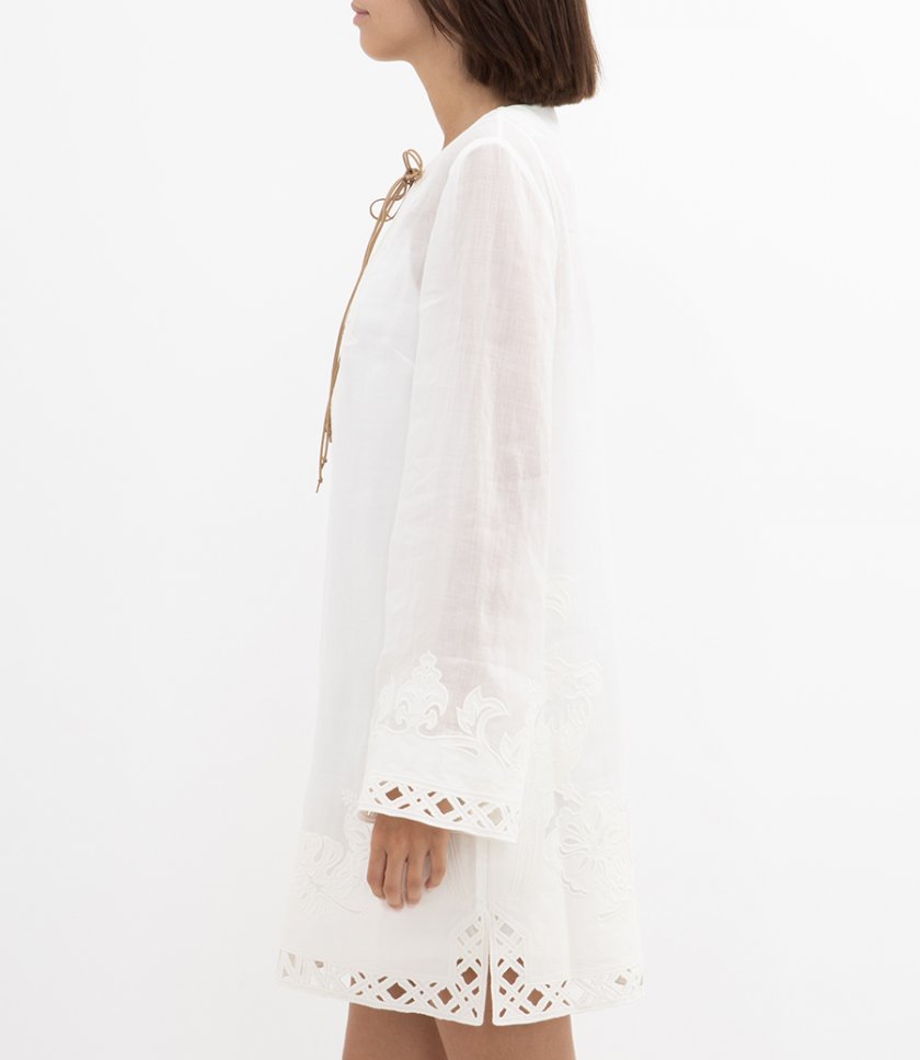 INDRA EMBROIDERED TUNIC DRESS