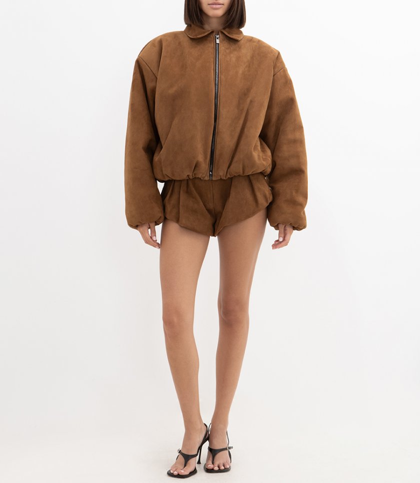 CORDUROY EFFECT BOMBER JACKET