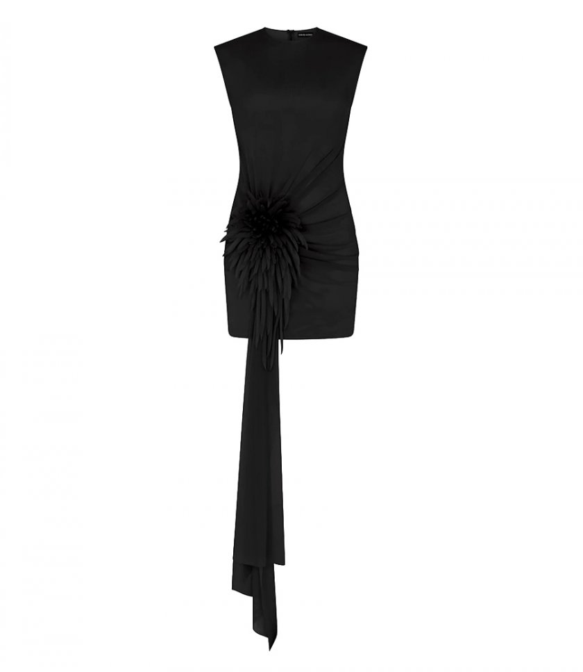 DRESSES - CACTUS DAHLIA EMBROIDERED DRAPED DRESS