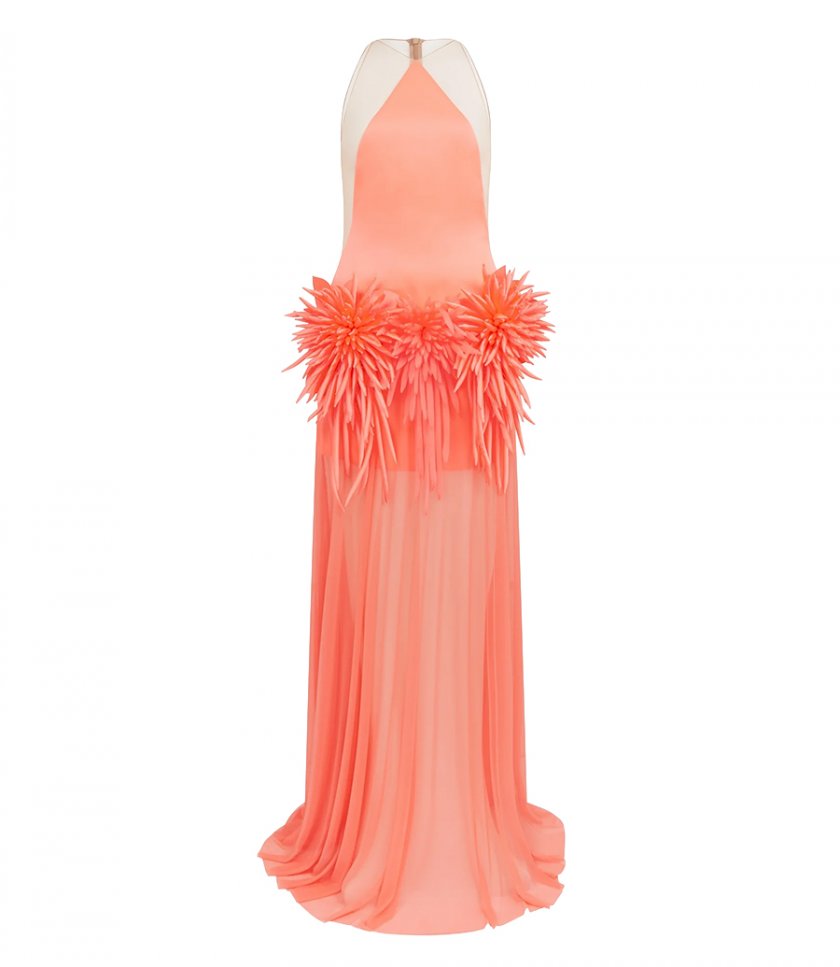 DRESSES - CACTUS DAHLIA DETAIL GOWN
