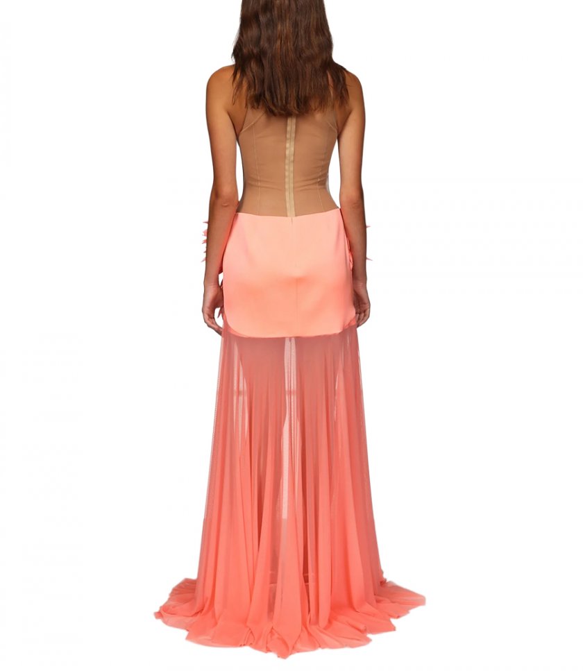 CACTUS DAHLIA DETAIL GOWN