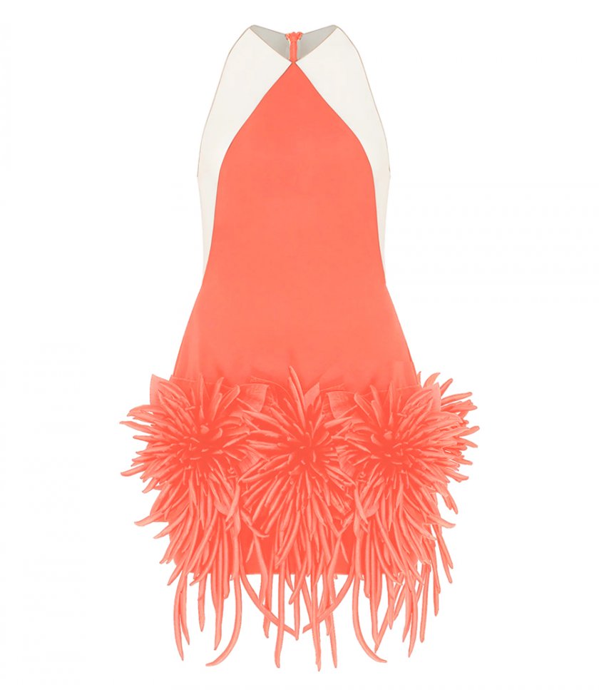 DRESSES - CACTUS DAHLIA DETAILED HALTER MINI DRESS