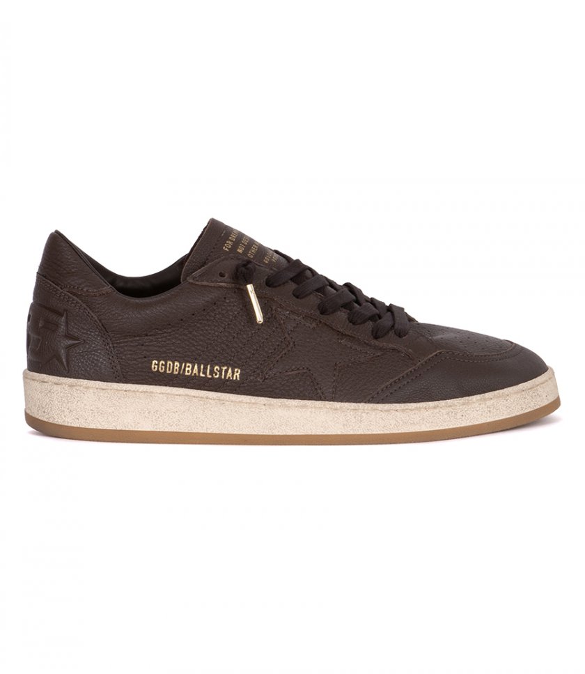 GOLDEN GOOSE  - BROWN LEATHER STAR BALL STAR
