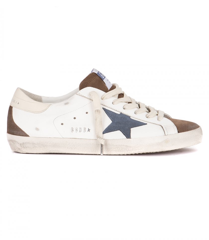 GOLDEN GOOSE  - BLUE SUEDE STAR SUPER-STAR