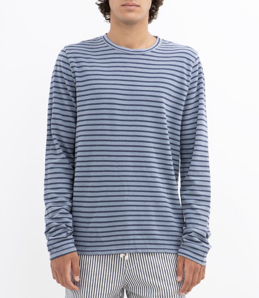 LS ORGANIC HEMP STRIPE CREW TEE