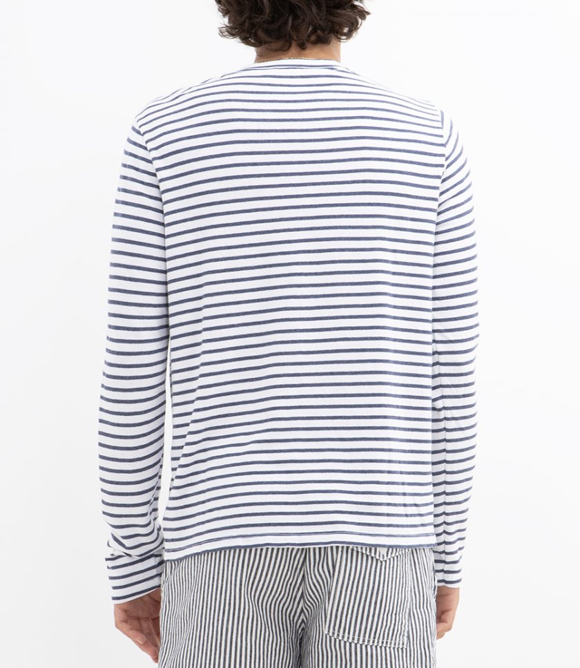 LS ORGANIC HEMP STRIPE CREW TEE